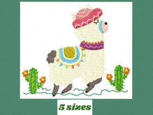 Laden Sie das Bild in den Galerie-Viewer, Llama embroidery design - Animals embroidery designs machine embroidery pattern - baby girl embroidery file - kid embroidery mexican llama
