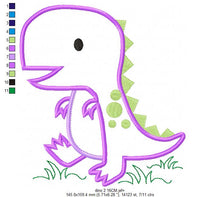 Cargar imagen en el visor de la galería, Dinosaur embroidery designs - Dino embroidery design machine embroidery pattern - baby boy embroidery file - Dinosaur Applique T Rex kid
