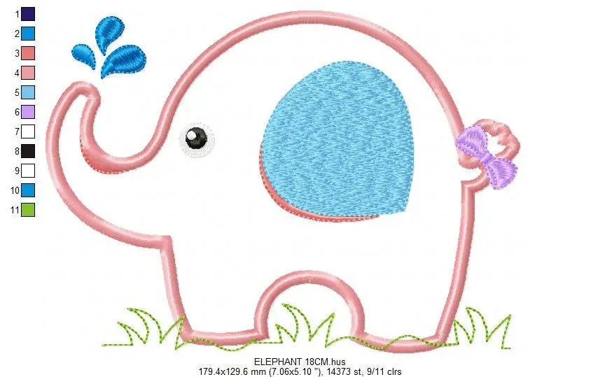 Elephant embroidery designs - Safari embroidery design machine embroidery pattern - Animal embroidery file elephant applique design download Marcia Embroidery