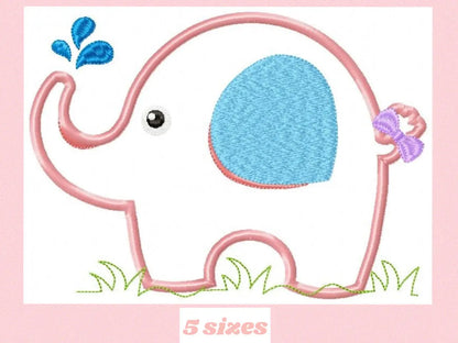 Elephant embroidery designs - Safari embroidery design machine embroidery pattern - Animal embroidery file elephant applique design download Marcia Embroidery
