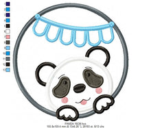 Laden Sie das Bild in den Galerie-Viewer, Panda embroidery design - Animal embroidery designs machine embroidery pattern - baby boy embroidery file - Panda applique design download
