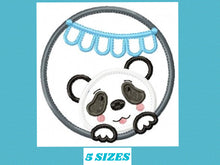 Charger l&#39;image dans la galerie, Panda embroidery design - Animal embroidery designs machine embroidery pattern - baby boy embroidery file - Panda applique design download
