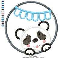 Cargar imagen en el visor de la galería, Panda embroidery design - Animal embroidery designs machine embroidery pattern - baby boy embroidery file - Panda applique design download
