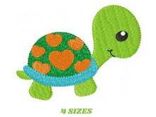 Carica l&#39;immagine nel visualizzatore di Gallery, Turtle embroidery design - Animal embroidery designs machine embroidery file - Baby boy embroidery pattern - instant download - Baby newborn
