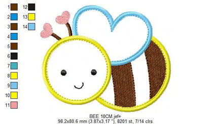 Bee embroidery design - Bees embroidery designs machine embroidery pattern - baby girl embroidery - bee applique design instant download Marcia Embroidery