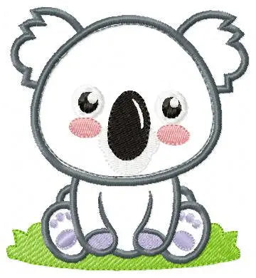 Koala embroidery design - Baby boy embroidery designs machine embroidery pattern - koala applique design - baby newborn layette kids pes Marcia Embroidery