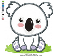 Charger l&#39;image dans la galerie, Koala embroidery design - Baby boy embroidery designs machine embroidery pattern - koala applique design - baby newborn layette kids pes
