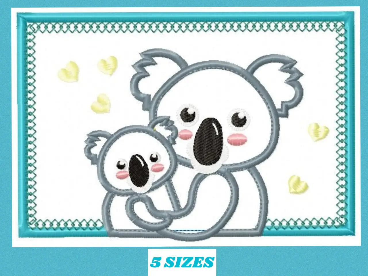 Koala bear embroidery design - Koala embroidery designs machine embroidery pattern - koala family embroidery file wildlife  instant download Marcia Embroidery