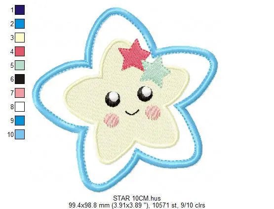 Starfish embroidery designs - Ocean Starfish tag embroidery design machine embroidery pattern - Starfish applique design - instant download Marcia Embroidery