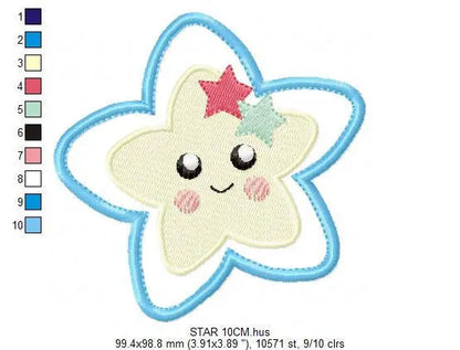 Starfish embroidery designs - Ocean Starfish tag embroidery design machine embroidery pattern - Starfish applique design - instant download Marcia Embroidery