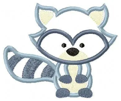 Raccoon applique embroidery designs - Woodland Animal embroidery design machine embroidery pattern - Baby boy embroidery - instant download Marcia Embroidery
