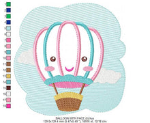 Load image into Gallery viewer, Balloon embroidery designs - Hot air balloon embroidery design machine embroidery pattern - Kid embroidery file - Baby boy instant download
