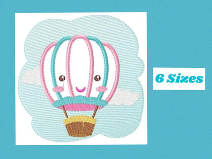 Balloon embroidery designs - Hot air balloon embroidery design machine embroidery pattern - Kid embroidery file - Baby boy instant download Marcia Embroidery