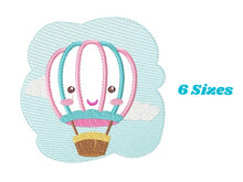 Load image into Gallery viewer, Balloon embroidery designs - Hot air balloon embroidery design machine embroidery pattern - Kid embroidery file - Baby boy instant download
