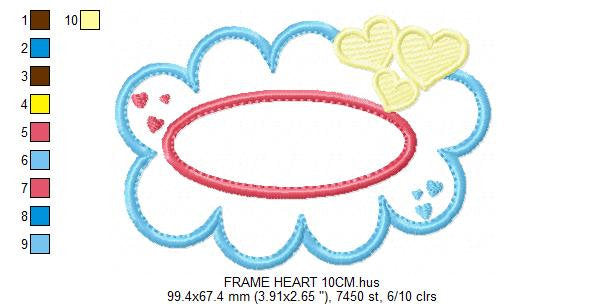 Frame embroidery designs - Shape Applique Design Border Embroidery Machine embroidery design - monogram frame - intant download - baby girl Marcia Embroidery