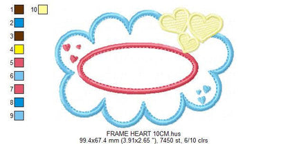 Frame embroidery designs - Shape Applique Design Border Embroidery Machine embroidery design - monogram frame - intant download - baby girl Marcia Embroidery