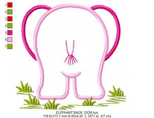 Charger l&#39;image dans la galerie, Elephant embroidery designs - Safari embroidery design machine embroidery pattern - Animal embroidery file - elephant applique front back
