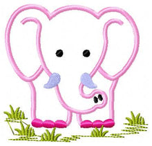 Cargar imagen en el visor de la galería, Elephant embroidery designs - Safari embroidery design machine embroidery pattern - Animal embroidery file - elephant applique front back
