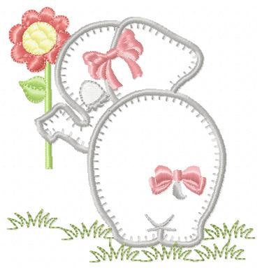 Elephant embroidery designs - Baby girl embroidery design machine embroidery pattern - Animal embroidery file  elephant with flower applique