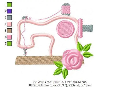Sewing embroidery designs - Singer embroidery design machine embroidery pattern - sewing machine applique design - sewing pattern pes jef Marcia Embroidery