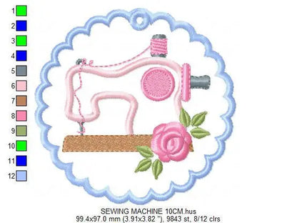Sewing embroidery designs - Singer embroidery design machine embroidery pattern - sewing machine applique design - sewing pattern pes jef Marcia Embroidery