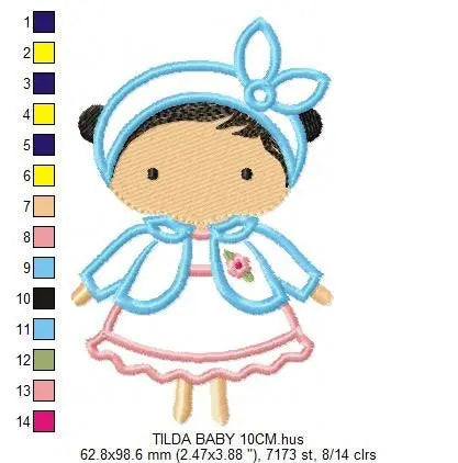 Girl embroidery designs - Mother embroidery design machine embroidery pattern - girl with dress embroidery file - mum and daughter design Marcia Embroidery