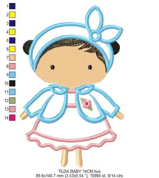 Girl embroidery designs - Mother embroidery design machine embroidery pattern - girl with dress embroidery file - mum and daughter design Marcia Embroidery