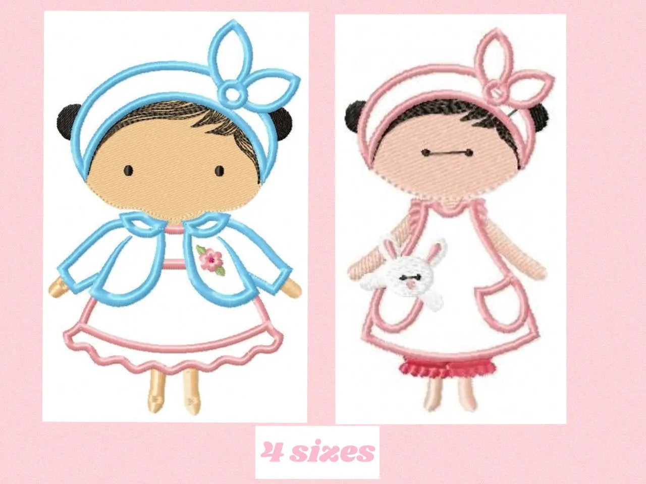 Girl embroidery designs - Mother embroidery design machine embroidery pattern - girl with dress embroidery file - mum and daughter design Marcia Embroidery