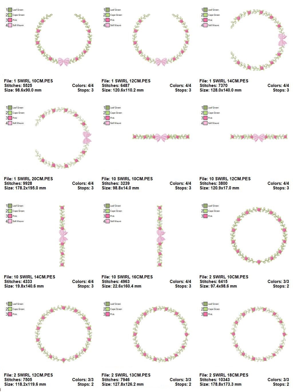 Roses laurel embroidery designs - Monogram embroidery design machine embroidery pattern - Floral Frame embroidery file - wreath of flowers