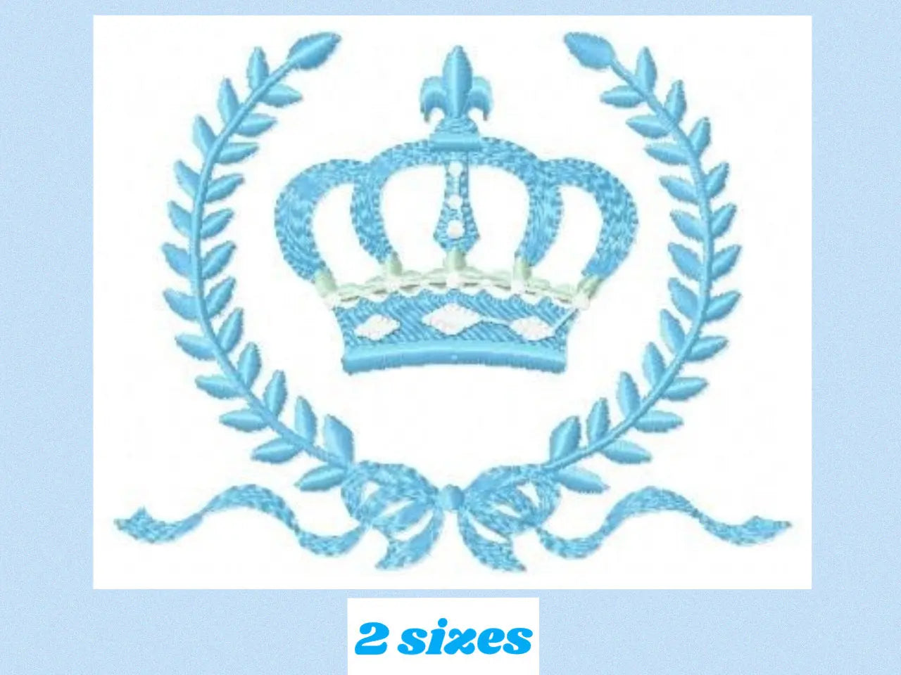 Crown embroidery designs - Laurel Wreath with Crown embroidery design machine embroidery pattern - baby boy embroidery file crown design Marcia Embroidery