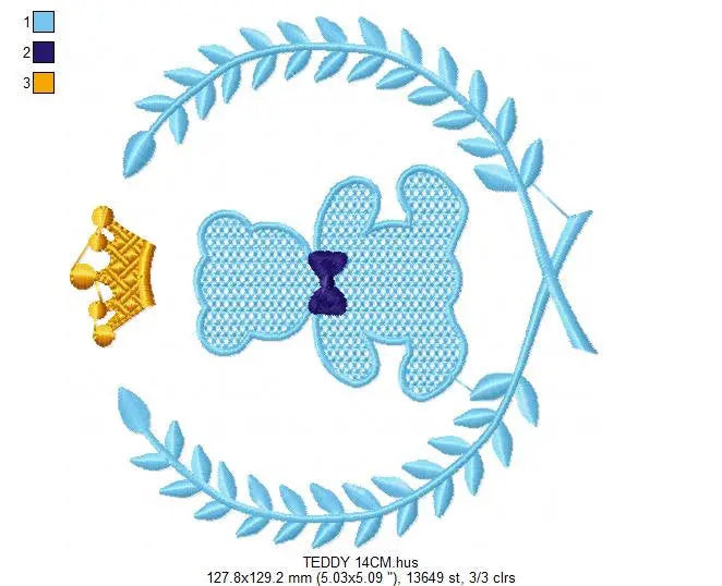 Bear embroidery designs - Laurel embroidery design machine embroidery pattern - laurel wreath embroidery file - bear baby boy embroidery Marcia Embroidery