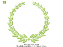 Cargar imagen en el visor de la galería, Laurel embroidery designs - Monogram embroidery design machine embroidery pattern - Monogram Frame embroidery file - laurel wreath design
