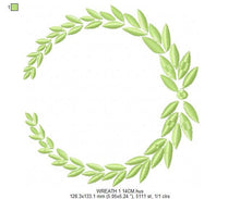 Carica l&#39;immagine nel visualizzatore di Gallery, Laurel embroidery designs - Monogram embroidery design machine embroidery pattern - Monogram Frame embroidery file - laurel wreath design
