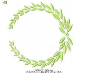 Laurel embroidery designs - Monogram embroidery design machine embroidery pattern - Monogram Frame embroidery file - laurel wreath design