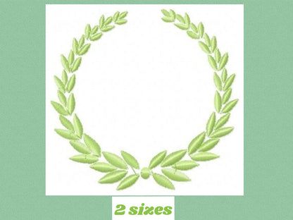 Laurel embroidery designs - Monogram embroidery design machine embroidery pattern - Monogram Frame embroidery file - laurel wreath design