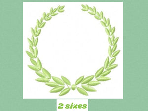 Laurel embroidery designs - Monogram embroidery design machine embroidery pattern - Monogram Frame embroidery file - laurel wreath design