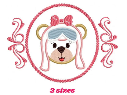 Pilot Bear embroidery designs - Girl Pilot embroidery design machine embroidery pattern - Teddy bear applique design - baby girl embroidery Marcia Embroidery