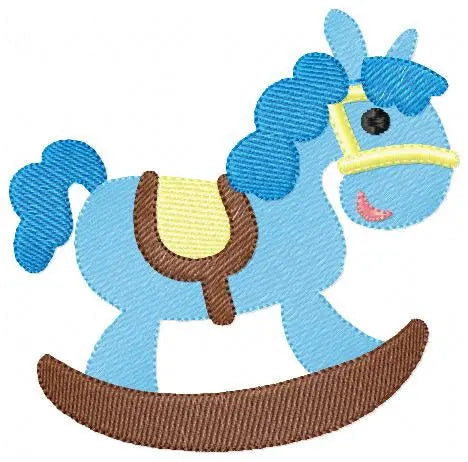 Swing Toy Horse embroidery design - Baby Boy machine embroidery pattern - Children Toy Swing file - Instant digital download pes jef dst vp3 Marcia Embroidery