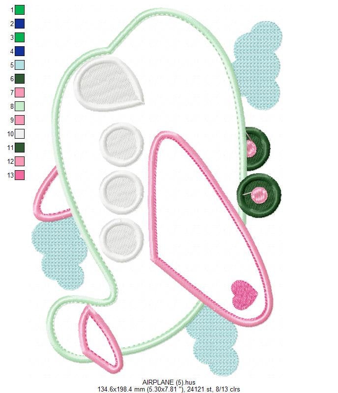 Plane embroidery designs - Airplane embroidery design machine embroidery pattern - airplane applique design - baby boy embroidery kid pes