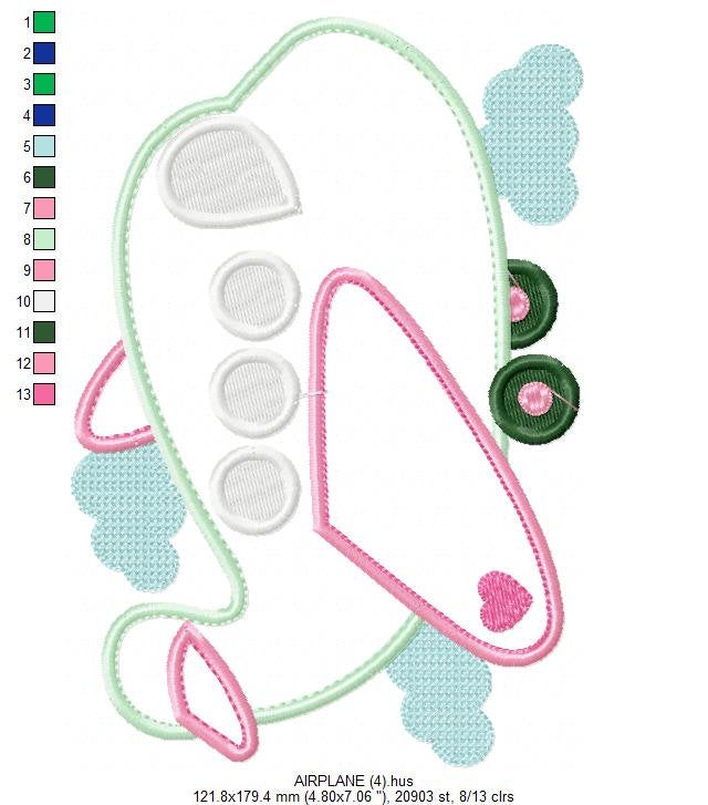 Plane embroidery designs - Airplane embroidery design machine embroidery pattern - airplane applique design - baby boy embroidery kid pes
