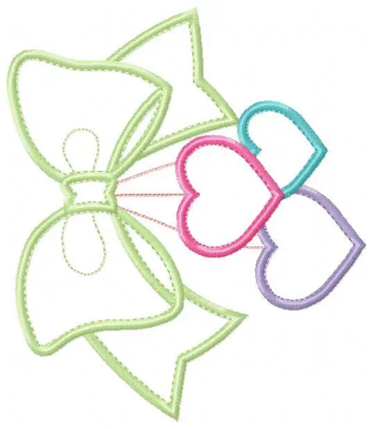 Lace with hearts embroidery designs - Bow Tie embroidery design machine embroidery pattern - baby girl embroidery file  lace applique design Marcia Embroidery