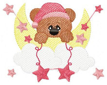 Carica l&#39;immagine nel visualizzatore di Gallery, Bear embroidery designs - Cloud embroidery design machine embroidery pattern - bear filled stitch design - Teddy embroidery Moon embroidery
