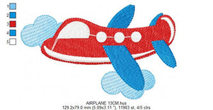 Plane embroidery designs - Airplane embroidery design machine embroidery pattern - Baby boy embroidery file - transport instant download