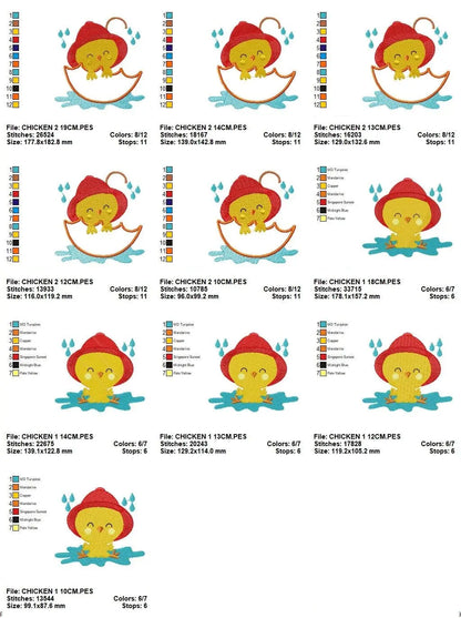 Little Chick embroidery designs - Chicken embroidery design machine embroidery pattern - baby boy embroidery file - newborn nursery deco Marcia Embroidery