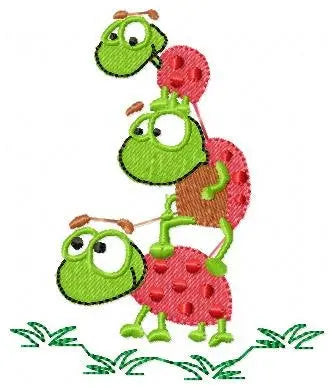 Ladybug embroidery designs - Girl embroidery design machine embroidery pattern - Insect life embroidery file - garden embroidery spring jef Marcia Embroidery