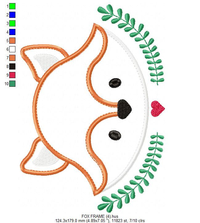 Red Fox embroidery designs - Woodland Animal embroidery design machine embroidery pattern - Face Fox applique design - instant download pes