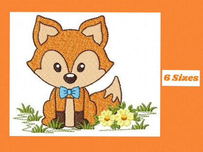 Red Fox embroidery designs - Woodland animals embroidery design machine embroidery pattern - baby boy embroidery file - instant download