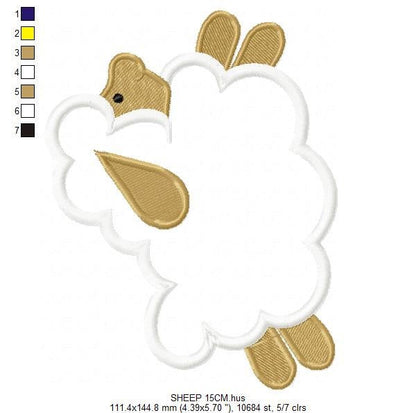 Tree embroidery designs - Flower embroidery design machine embroidery pattern - Butterfly embroidery file - Sheep embroidery applique design