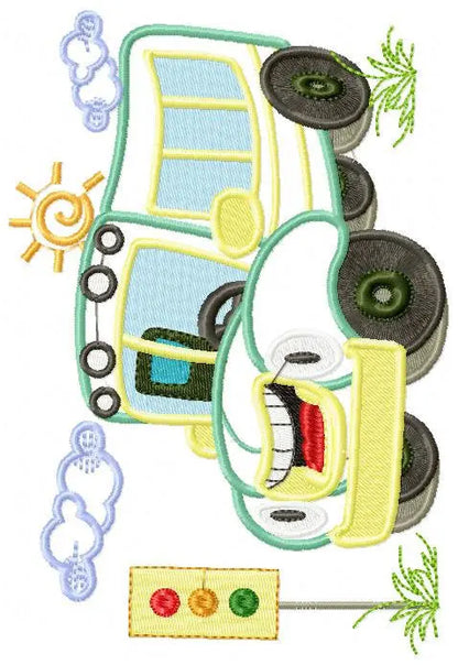 School Bus embroidery designs - Bus machine embroidery pattern - School Bus applique design - Instant digital download oes jef dst hus vp3 Marcia Embroidery