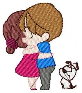 Couple embroidery designs - Valentines embroidery design machine embroidery pattern - instant download - boy girl embroidery wedding design Marcia Embroidery